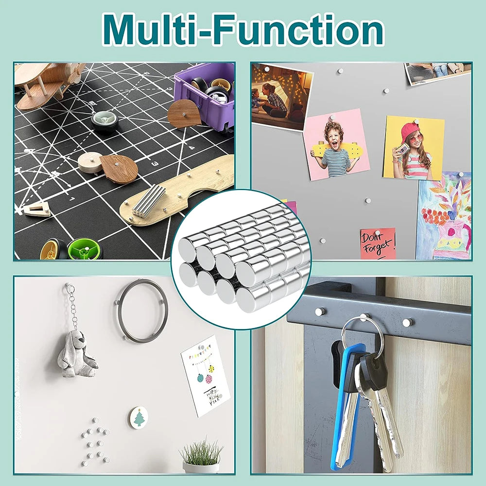 40/200pcs 3x3mm Fridge Magnets for Fridge Office