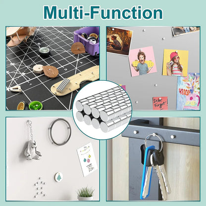 40/200pcs 3x3mm Fridge Magnets for Fridge Office