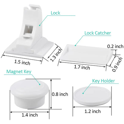 Magnetic Baby Proofing Locks Child Safety Latches For Drawers Cabinets Kids Protection Childproof Security Systems Home
