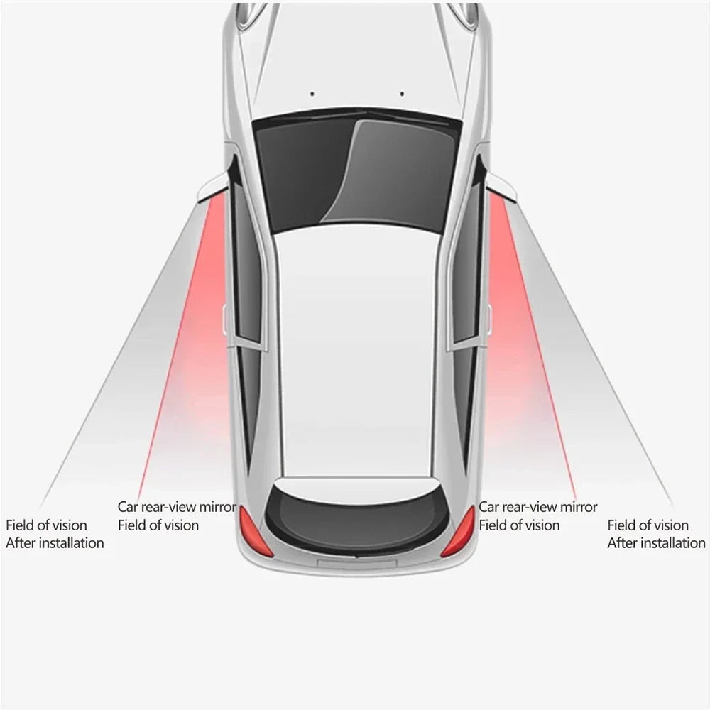 Car Interior Auxiliary Blind Spot Mirror 360° Wide-Angle Adjustable HD Convex Mirrors Car Parking Reversing Rearview Mirror