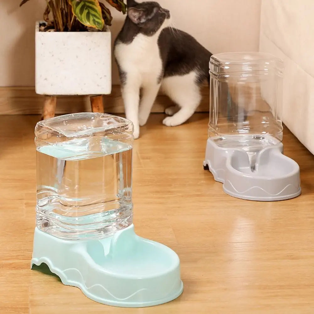 3.8L Automatic Pet Feeder Large Cat Dog Food Dispenser Water Fountain Drink Bowl