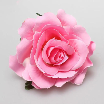 Flamenco Flowers For Hair DIY Headdress For Bridal Flocking Cloth Red Rose Flower Hairpin Hair Clip Party Hair Accessories