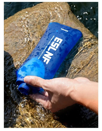 500ml Outdoor Sport Camping Running Sport Bicycle Soft Water Bottle Folding TPU Soft Flask Water Bag