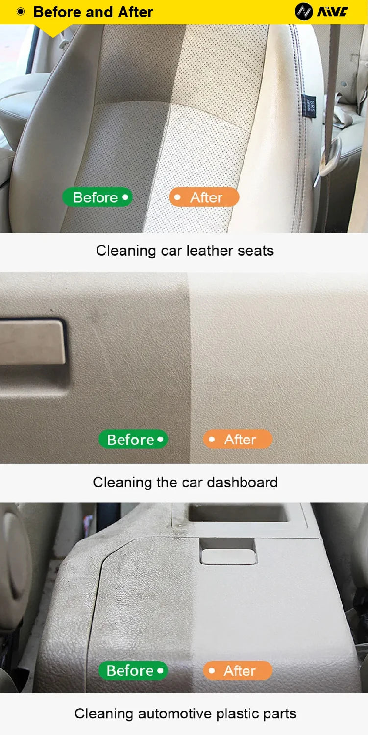 Car Total Interior Cleaner Agent Ceiling Cleaner Leather Flannel Woven Fabric Water free Multipurpose  Auto Dash Cleaning Tool