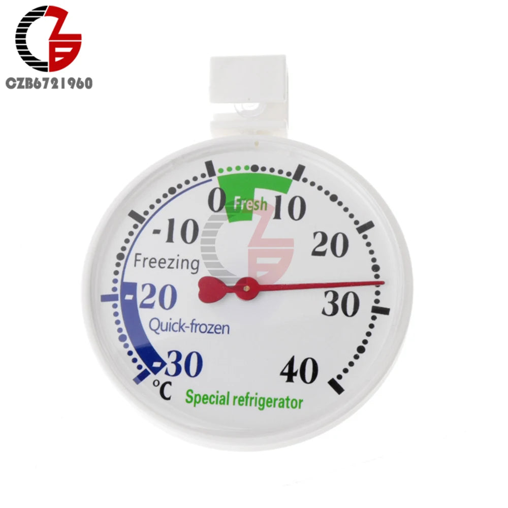 -30~40 ℃ Thin Fridge Refrigeration Temperature Gauge Measurement Tools Circular Thermometer Refrigerator Freezer Thermometer