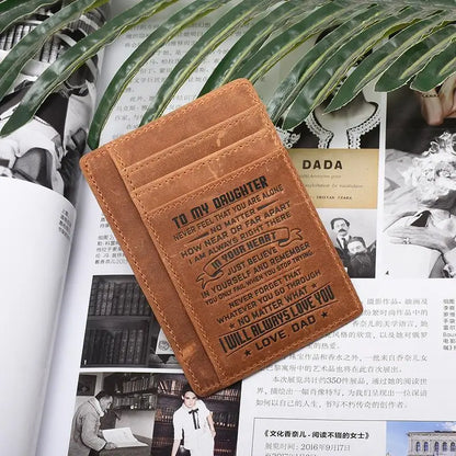 RFID Fashion Blocking Mini Men's Genuine Leather Wallet Slim Business Credit Card ID Holder Man Anti Theft Ultra Thin Purse Male