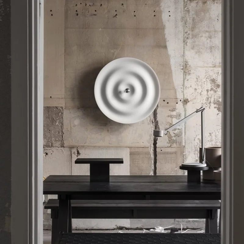 Nordic modern circular wall lamp background wall staircase corridor entrance designer water ripple decorative lighting fixture