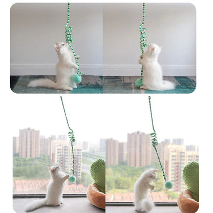 Interactive Cat Hanging Toy Simulation Cat Toy Funny Self-hey Interactive Toy for Kitten Playing Teaser Wand Toy Cat with bell