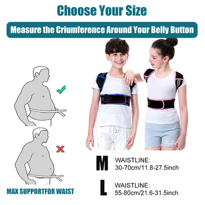TIKE Children Back Posture Corrector Orthopedic Corset Shoulder Lumbar Wasit Support Correction Kids Teens Straighten Upper Belt