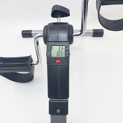 Mini Exercise Bike Folding Pedal Exerciser with LCD Display Adjustable Resistance Multifunctional Home Office Fitness Equipment