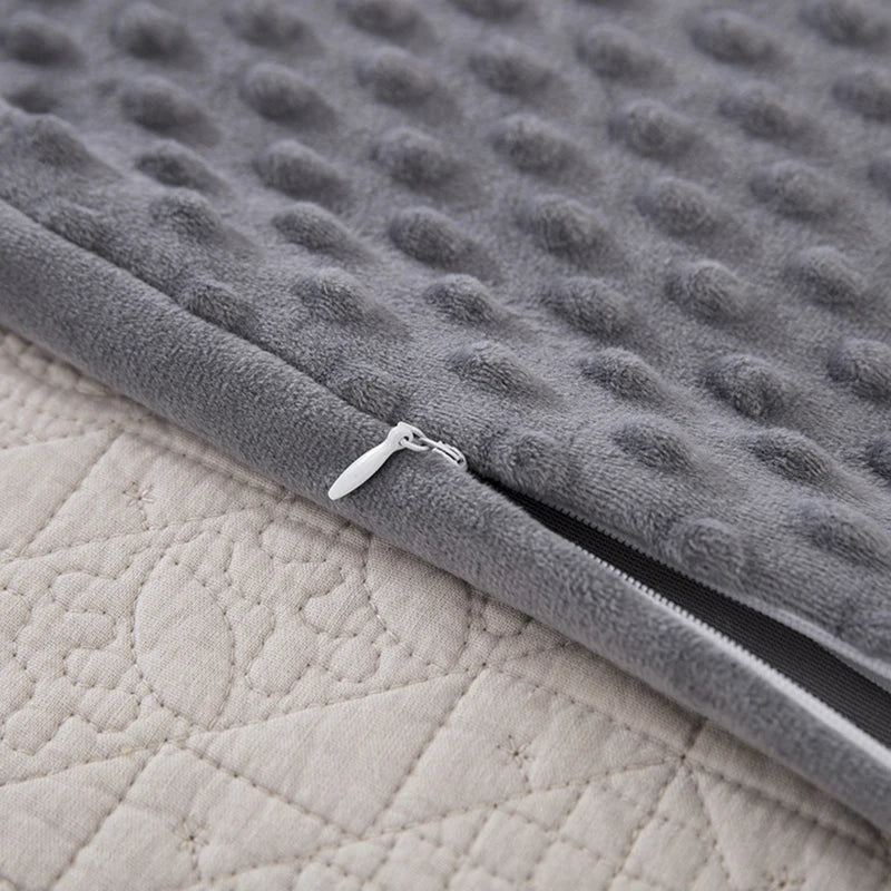 Soft Flannel Weighted Blanket Cover Solid Color Removable Quilt Cover For Heavy Weighted Blanket Decompression Blanket Cover