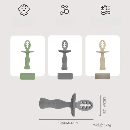 Children's Silicone Spoon Baby Soft and Resistant To Falling Infant Feeding Training Spoon Kids Auxiliary Food Spoon For Gifts