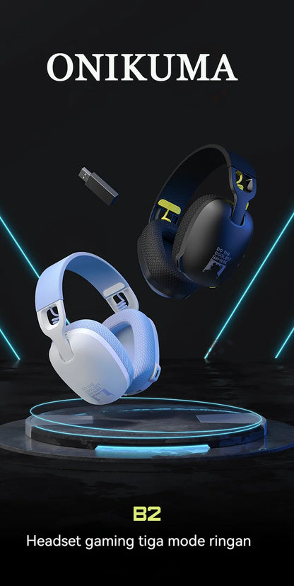 ONIKUMA 2024 New Three-mode Headset Gaming Headset Wireless Gaming Headset Player Headset Stereo Headset Ultra-long Battery Life
