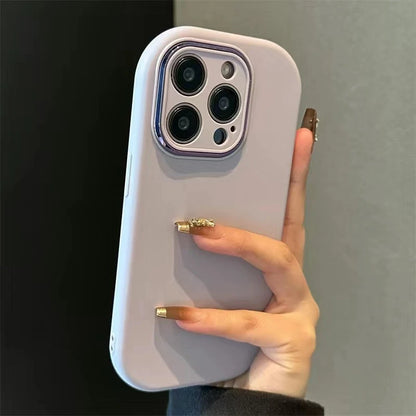 Cute Soft Silicone Candy Color Phone Case For iPhone 11 12 13 14 15 16 Pro Max Plus Shockproof Bumper Back Cases Cover