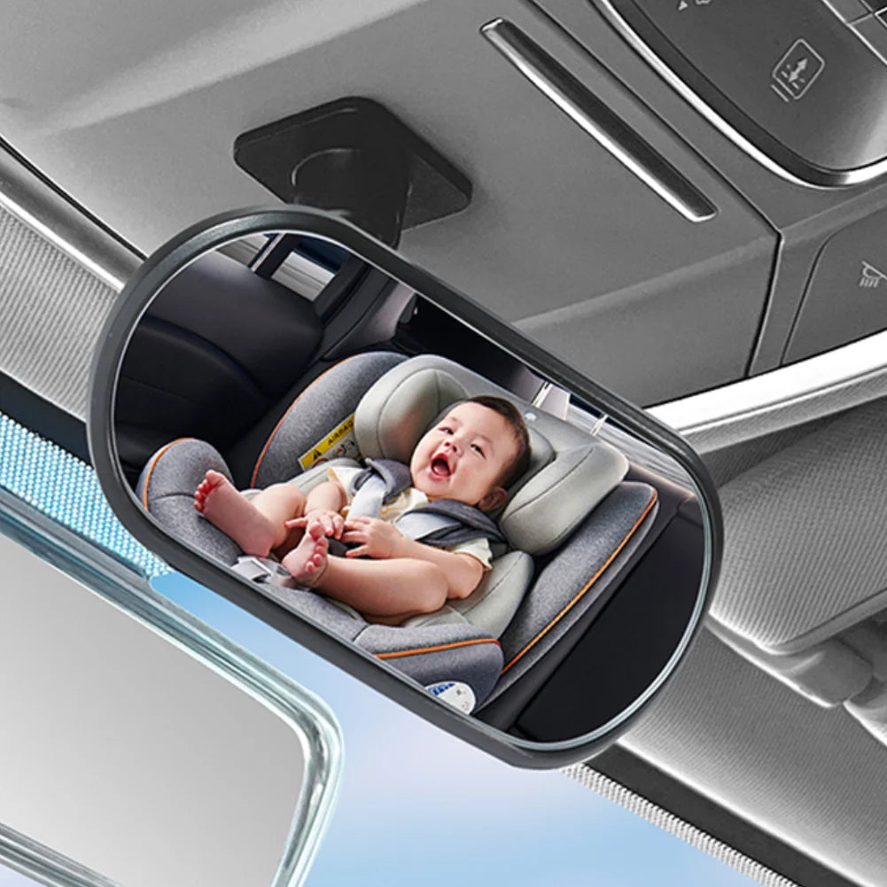Car Interior Mirror Baby Rearview Mirrors 360-Degree Rotation Car Auxiliary Observe Mirror 220R Wide-Angle Rear View Mirror