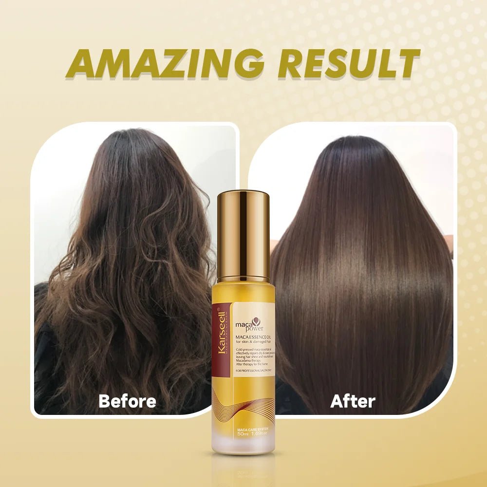 Karseell Collagen Hair Treatment Deep Repair Conditioning Hair Mask 100ml + Argan Oil Hair Serum for Dry Damaged Hair