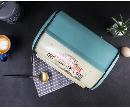 Bread Bin Bread Holder Large Capacity Stainless Steel Bread Box Holder Bin Container Kitchen Storage Organizer Bread Storage Box