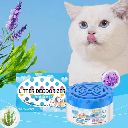 Litter Box Deodorizer Odor Eliminator Litterbox Deodorizer Cat Litter Scent Deodorizer Smell Eliminator Odor Absorber Gel