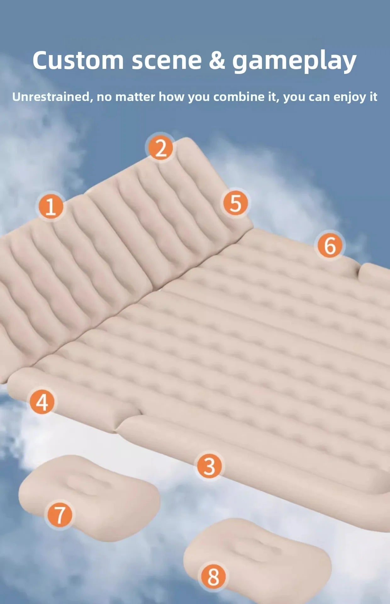 Airbed Household Outdoor Single Double Air Bed Thickened Folding Inflatable Convenient Mattress Sleep Rest for Car SUV Travel