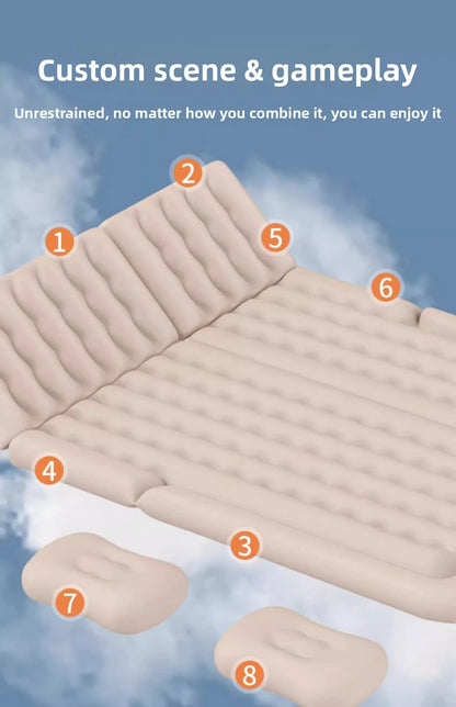 Airbed Household Outdoor Single Double Air Bed Thickened Folding Inflatable Convenient Mattress Sleep Rest for Car SUV Travel