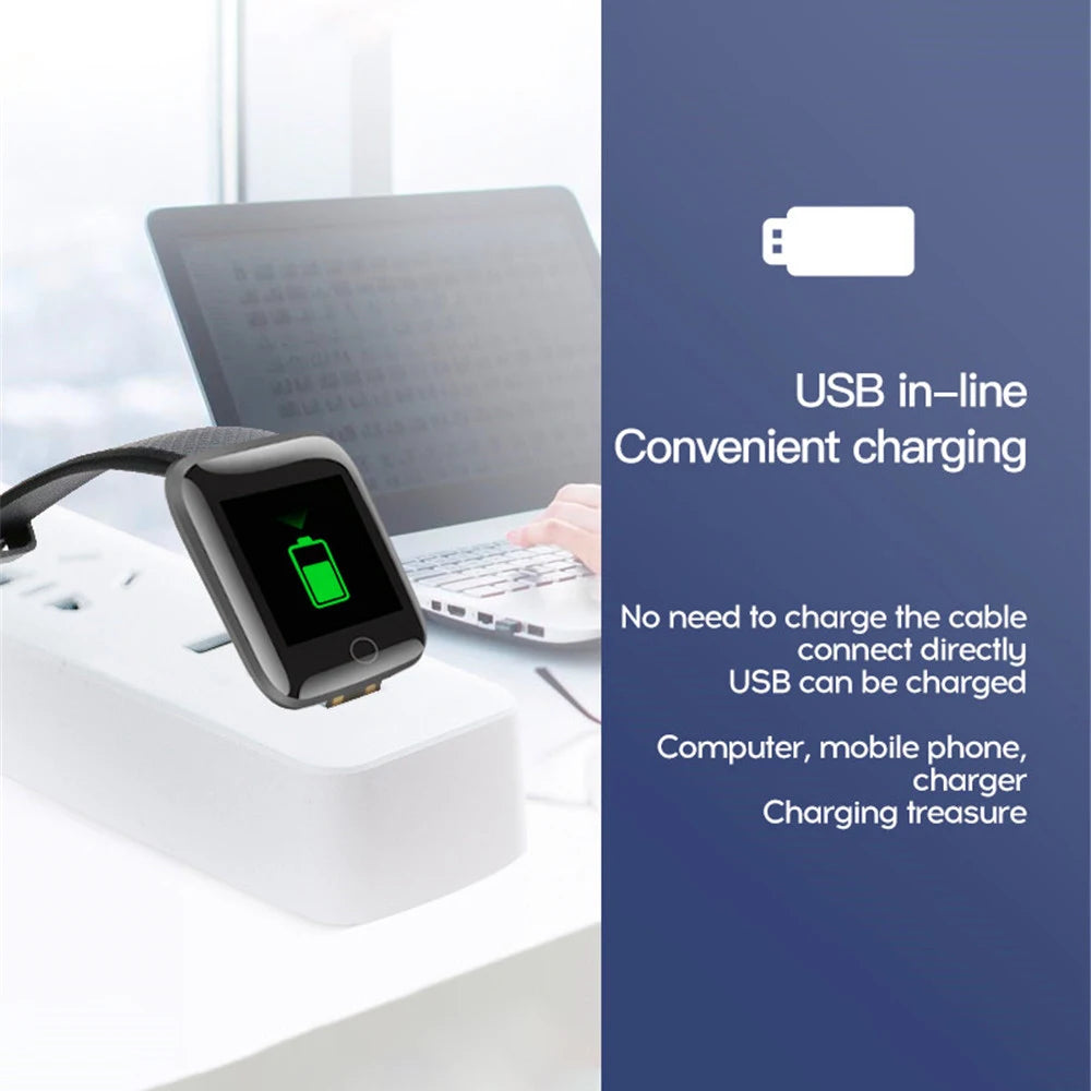 GPS Fitness Heart Rate Monitor Activity Tracker Waterproof Sleep Tracker Sport Bracelet Pedometer Step Calories Kids Smart Watch