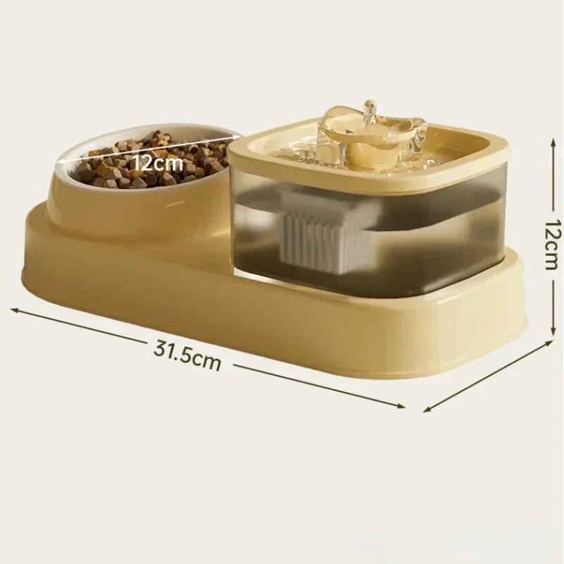 2 In 1 Pets Water Fountain Auto Filter USB Electric Mute Cat Drinker Bowl Pet Feeder Recirculate Filtring Drinker For Cats Water