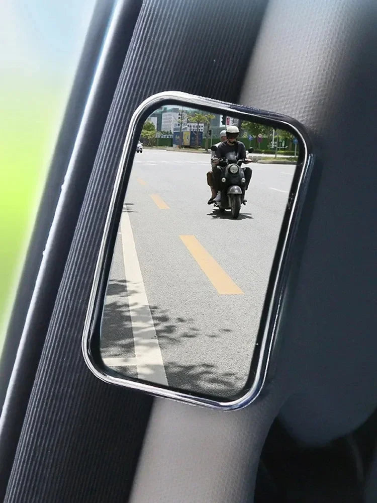 2Pcs Car Convex HD Mirror for Back Passenger Adjustable Self-Adhesive Blind Spot Rear View Mirror Wide Angle Rearview Mirror