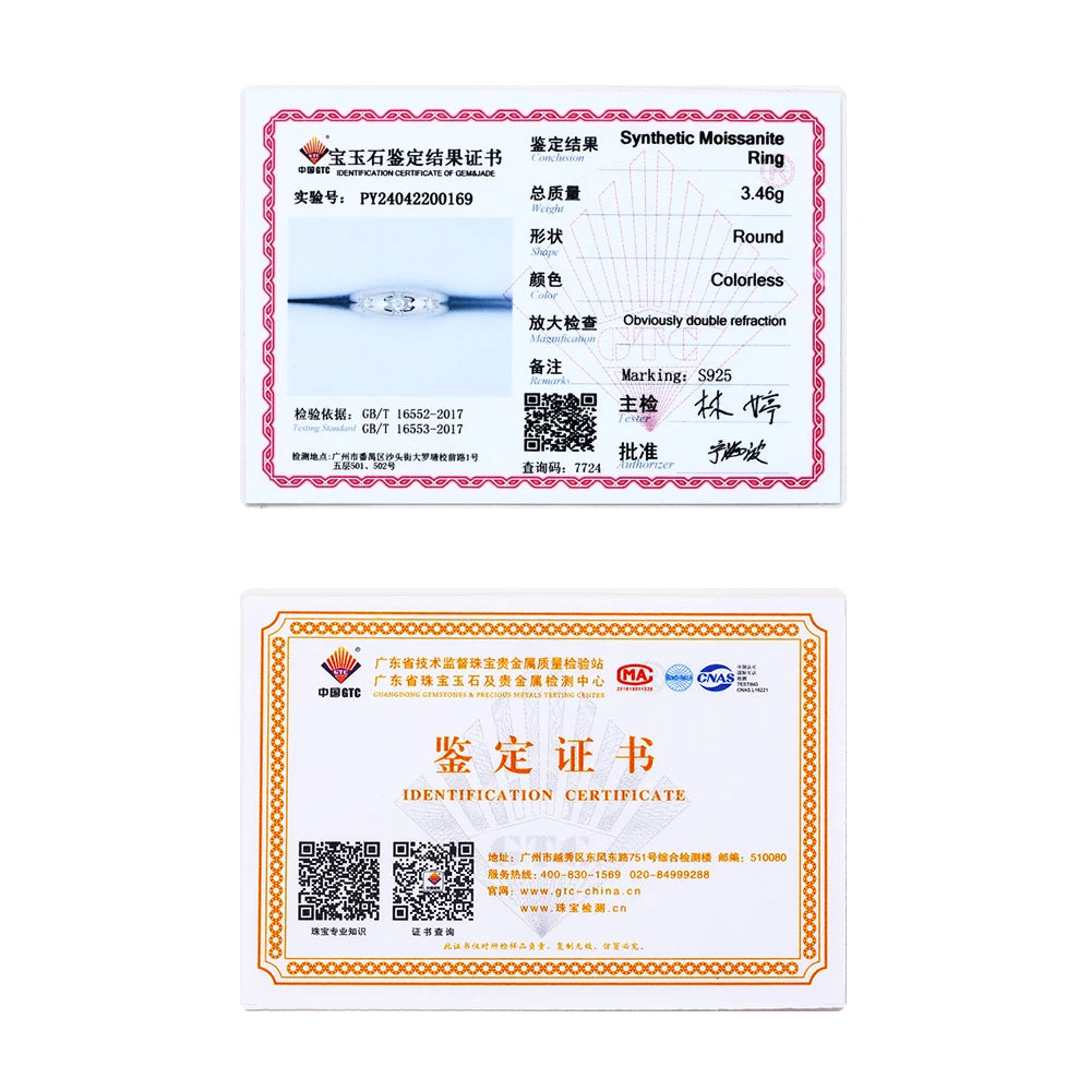 ATTAGEMS Luxury Round Cut 2.5mm Moissanite Ring for Women Man 925 Sliver Sparkling Fine Jewelr Engagement Wedding Party Gift New