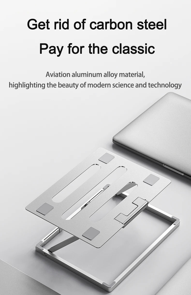 Laptop Stand for Desk, Height Adjustable Laptop Riser Aluminum Portable Laptop Holder, Holds All Notebook up to 17.3 Inches