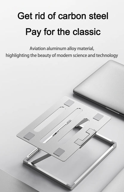 Laptop Stand for Desk, Height Adjustable Laptop Riser Aluminum Portable Laptop Holder, Holds All Notebook up to 17.3 Inches