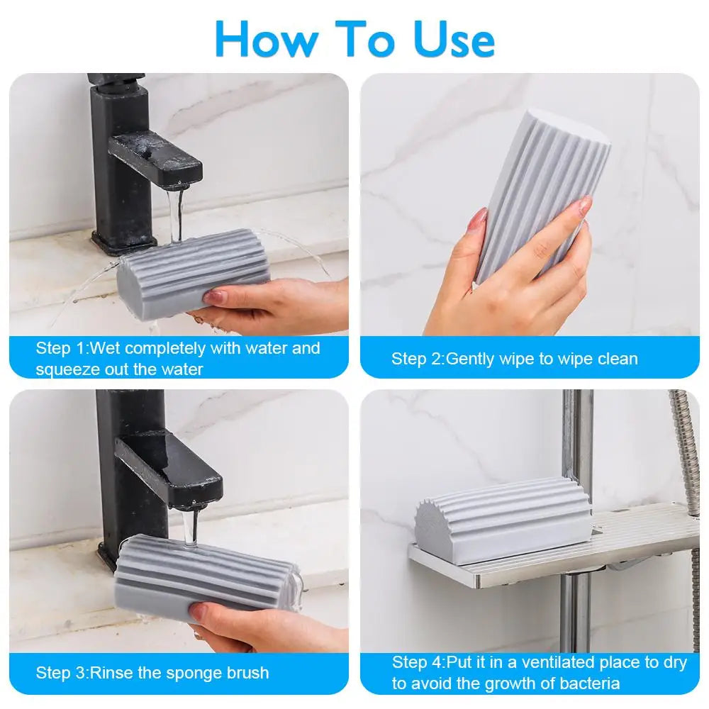 3pcs Duster for Cleaning Blinds Glass Magical Dust Cleaning Sponges Household Sponge Cleaning Brush Damp Clean Duster Sponge