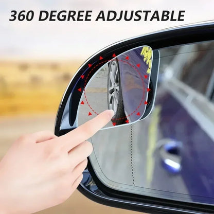 Car Mirror Wide Angle Car Blind Spot Mirrors 360° Adjustable Auxiliary Rearview Mirrors HD Frameless Small Round Mirror