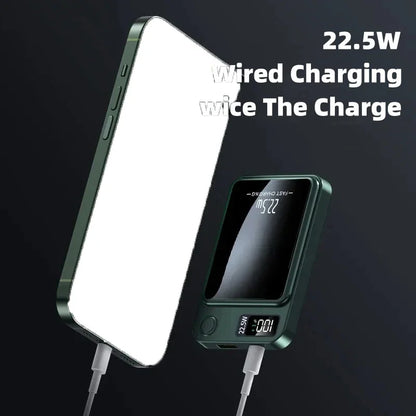 22.5W Magnetic Power Bank Wireless Fast Charging Portable Charger External Auxiliary Spare Battery for IPhone Magsafe Powerbank