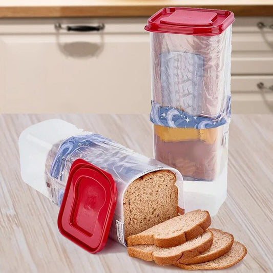 Plastic Sandwich Bread Holder with Airtight Lid Bread Dispenser Fresh Bread Storage Container for Loaf Bread Sandwich