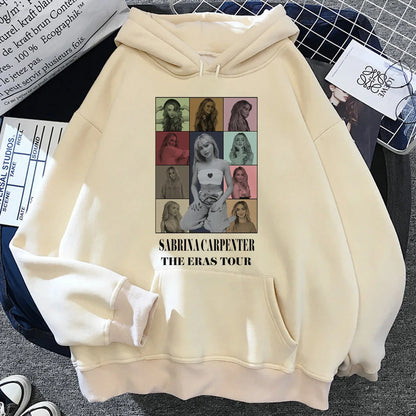 Sabrina Carpenter hoodie casual wear kawaii athleisure printed design girl sweatshirts youthful funny graphic elegant