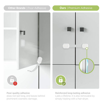 Baby Safety Lock Drawer Child Safety Cabinet Proofing 3M Adhesive Cabinet Drawer Door Latches Baby Safe Strap