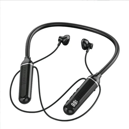 Wireless Headset 5.3 Neck Strap Headset Gaming LED display Stereo Sports headset with magnetic earbuds