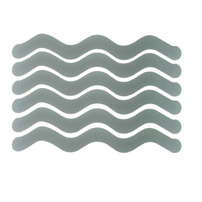6Pcs S Shaped Anti Slip Strips Waterproof Safety Strips Shower Stickers Self-Adhesive Non Slip Tape For Bathtub Stairs Floor