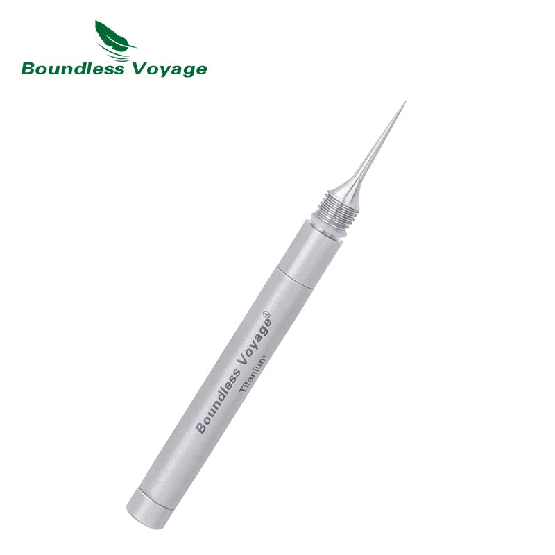 Boundless Voyage Portable Titanium Toothpicks Holder Ear Wax Removal Personal Care Tools Outdoor Multifunctional Tools Ti9008O