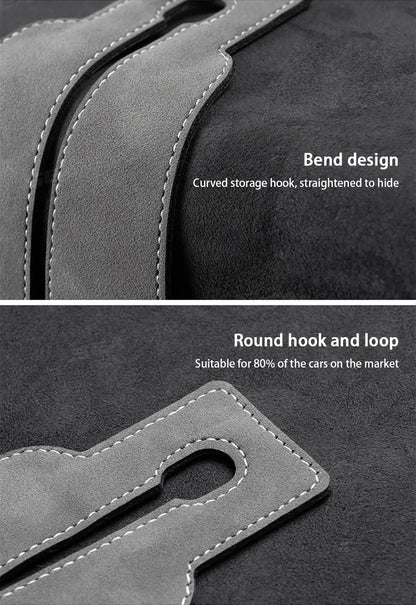 BLALION Car Seat Headrest Hook Universal Hidden Auto Hook Suede Metal Hanging Hooks Interior Seat Back Hanger Hook Accessories