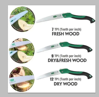 LAOA Quick folding saw, adjustable angle, waist hanging hand saw, woodworking saw, camping saw, hand board garden saw