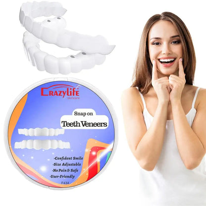 Snap On Teeth Veneers Cover The Imperfects Teeth Fake Tooth Instant Confidence Smile Temporary Teeth Teeth Beauty Tool Cosmetic