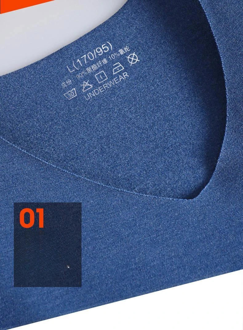 Mens Underwear 37° Heating Fiber Plus Velvet Seamless Vest Men's Winter Slim Warm Bottoming Shirt Men's Speed Thermal Underwear