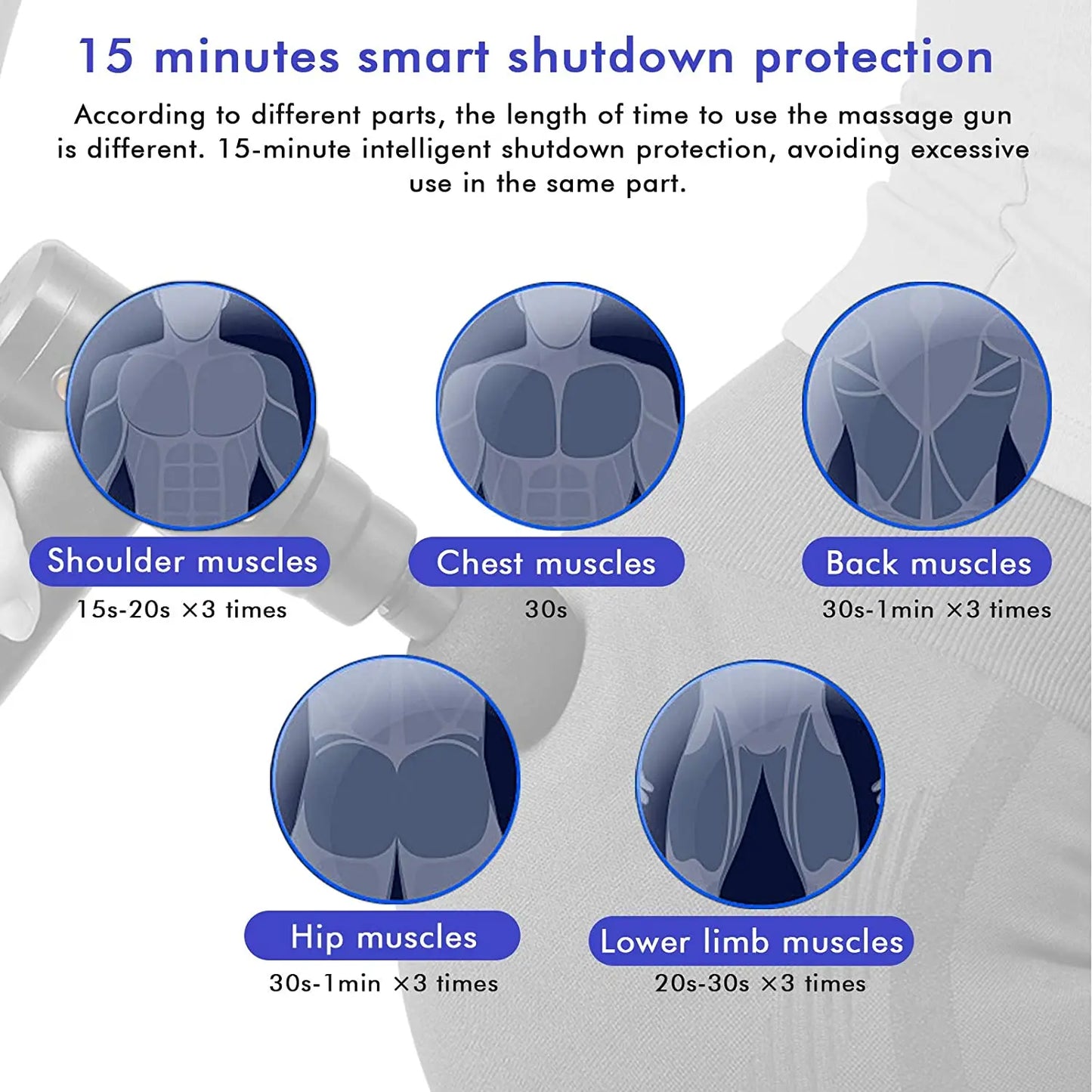 Massage Gun Portable Percussion Pistol Massager For Body Neck Deep Tissue Muscle Relaxation Gout Pain Relief Fitness