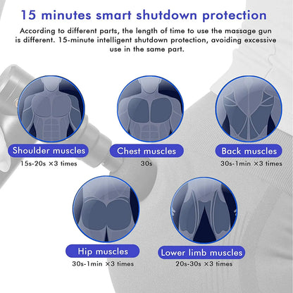 Massage Gun Portable Percussion Pistol Massager For Body Neck Deep Tissue Muscle Relaxation Gout Pain Relief Fitness