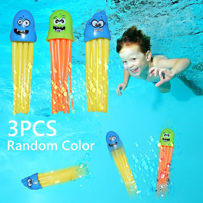 3pcs Children Pool Throwing Underwater Training Kids Diving Game Play Water Toys
