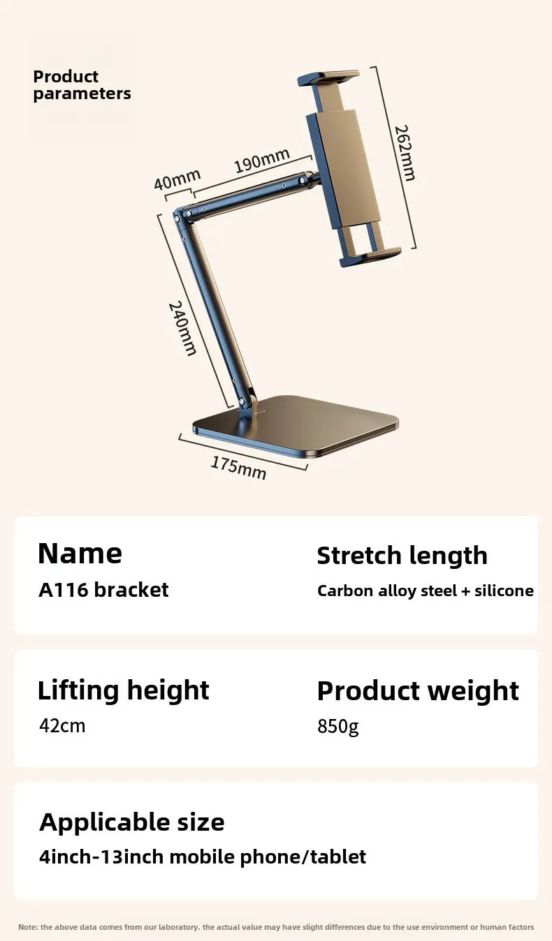 Tablet Stand For Ipad, Adjustable Tablet Holder, For Compatible 4-13in Ipad,surface, Kindle,tablets,portable Monitors And More