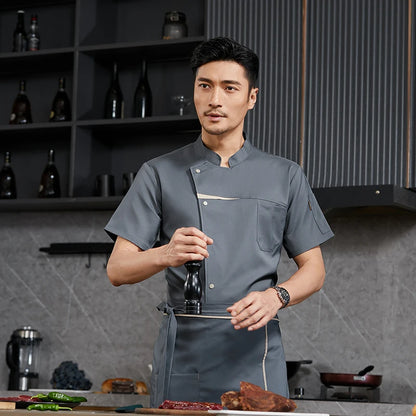 Kitchen Chef Shirts Cook Wear Hotel  Uniform Catering Cooking Clothes Chef Coat Jacket Professional Kitchen Costume Designer