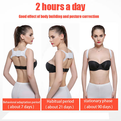 Invisible Back Posture Corrector Trainer Adjustable Shoulder Brace Straight Holder Clavicle Support for Men Women Adult Children