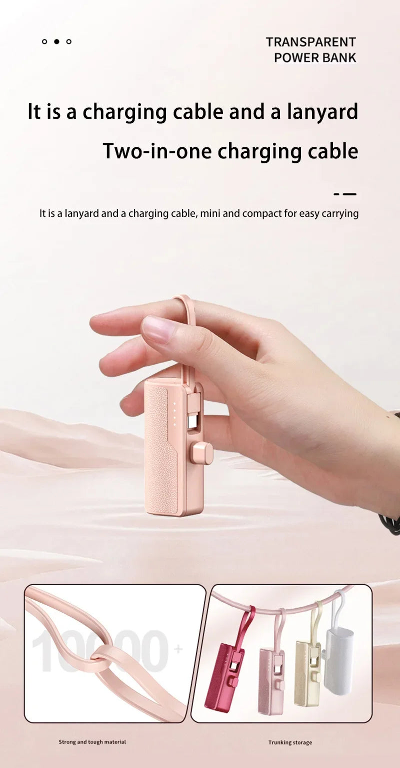 Xiaomi Power Bank 50000mAh Pocket Power Bank Portable Capsule Power Bank Fast Charging External Battery for iPhone Samsung